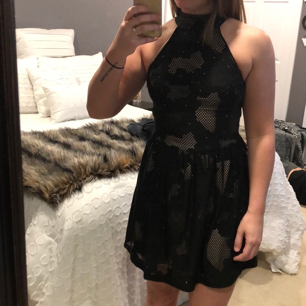 Mystic Black Lace Dress